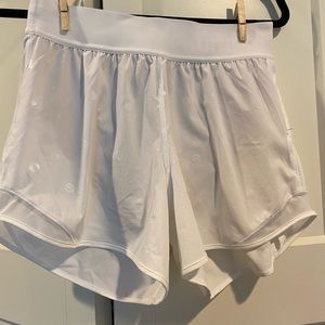 White lululemon shorts size 6